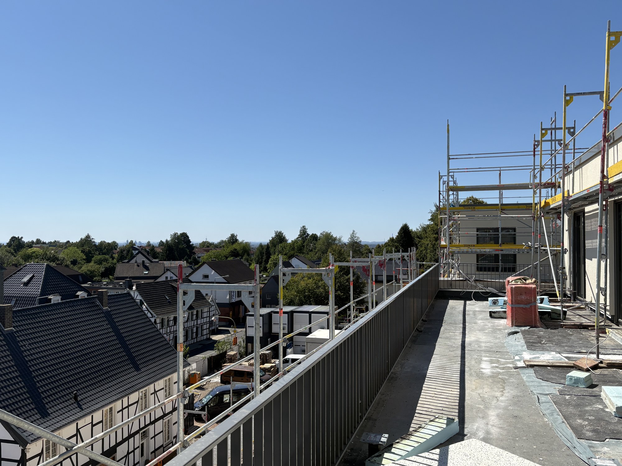 Ausblick von den oberen Etagen der Baustelle